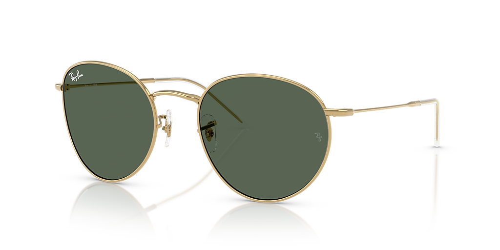 Ray-Ban Round Reverse XL (55 - 21) with Green lenses and Gold