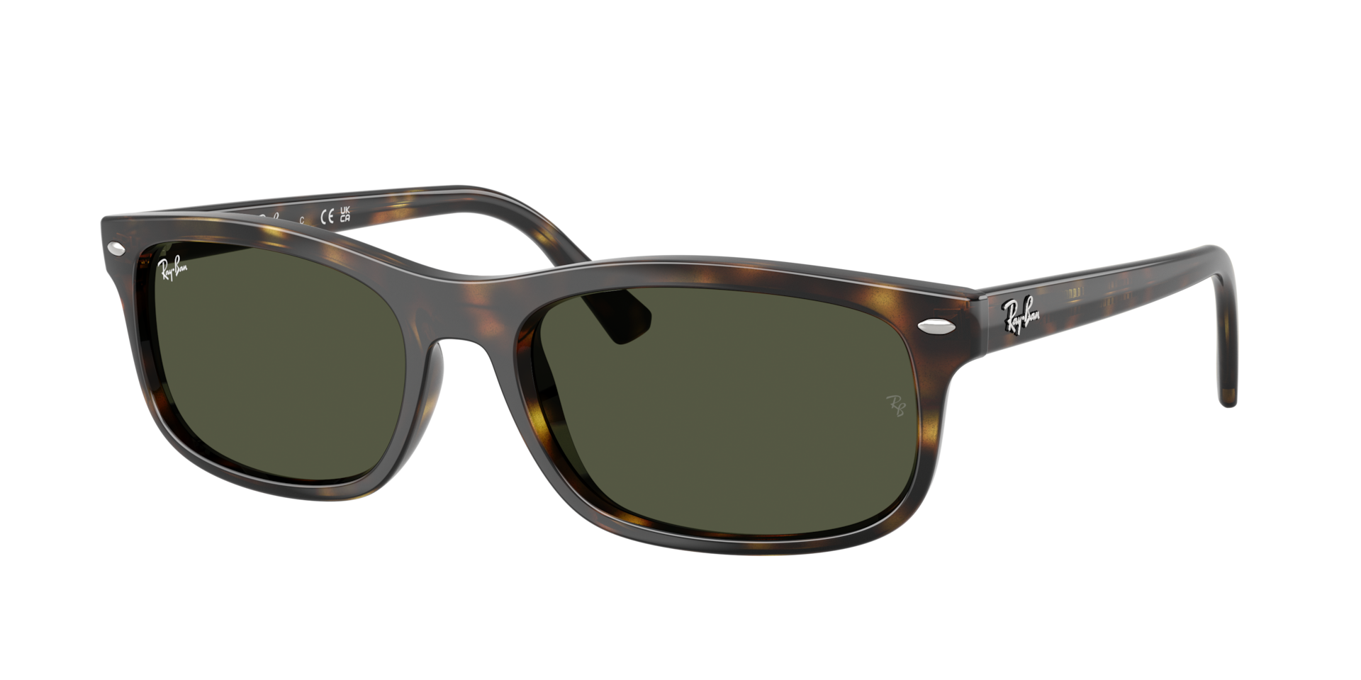 Ray-Ban Unisex Sunglass RB2224 - Couleur du Monture: Havana, Couleur de Lentille: Vert