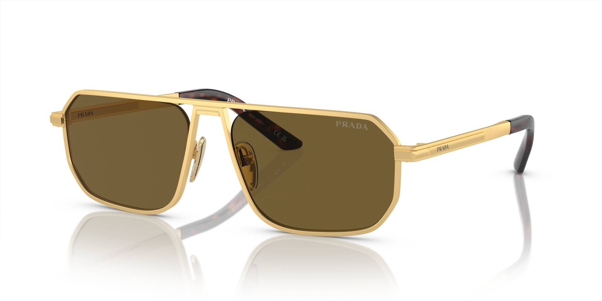 O*a様 PRADAキャットアイ サングラス SPR53S ブラウン×ゴールド Prada PR A53S XXL (59 - 17) with Brown lenses and Gold frame