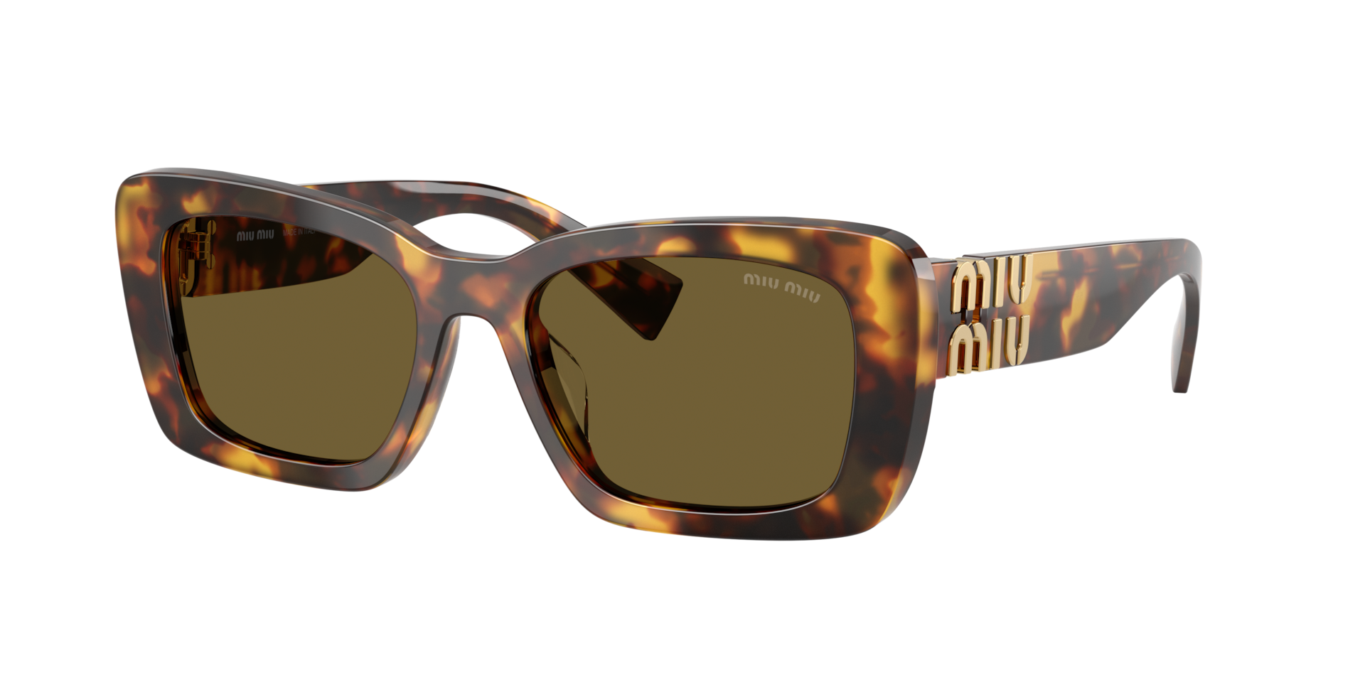 Miu Miu Woman Sunglass MU 07YS -  Frame color: Honey Havana, Lens color: Dark Brown