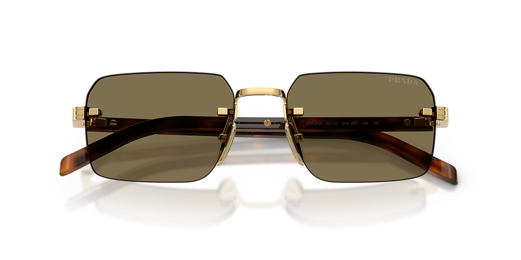 Prada PR D55S S (55 - 19) with Brown lenses and Gold frame