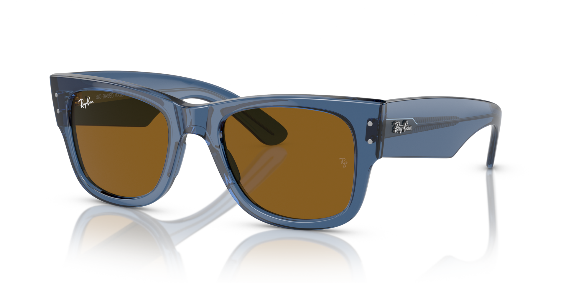 ray ban メガウェイファーラ Ray-Ban Mega Wayfarer Bio-Based M (51 - 21) with Brown lenses and