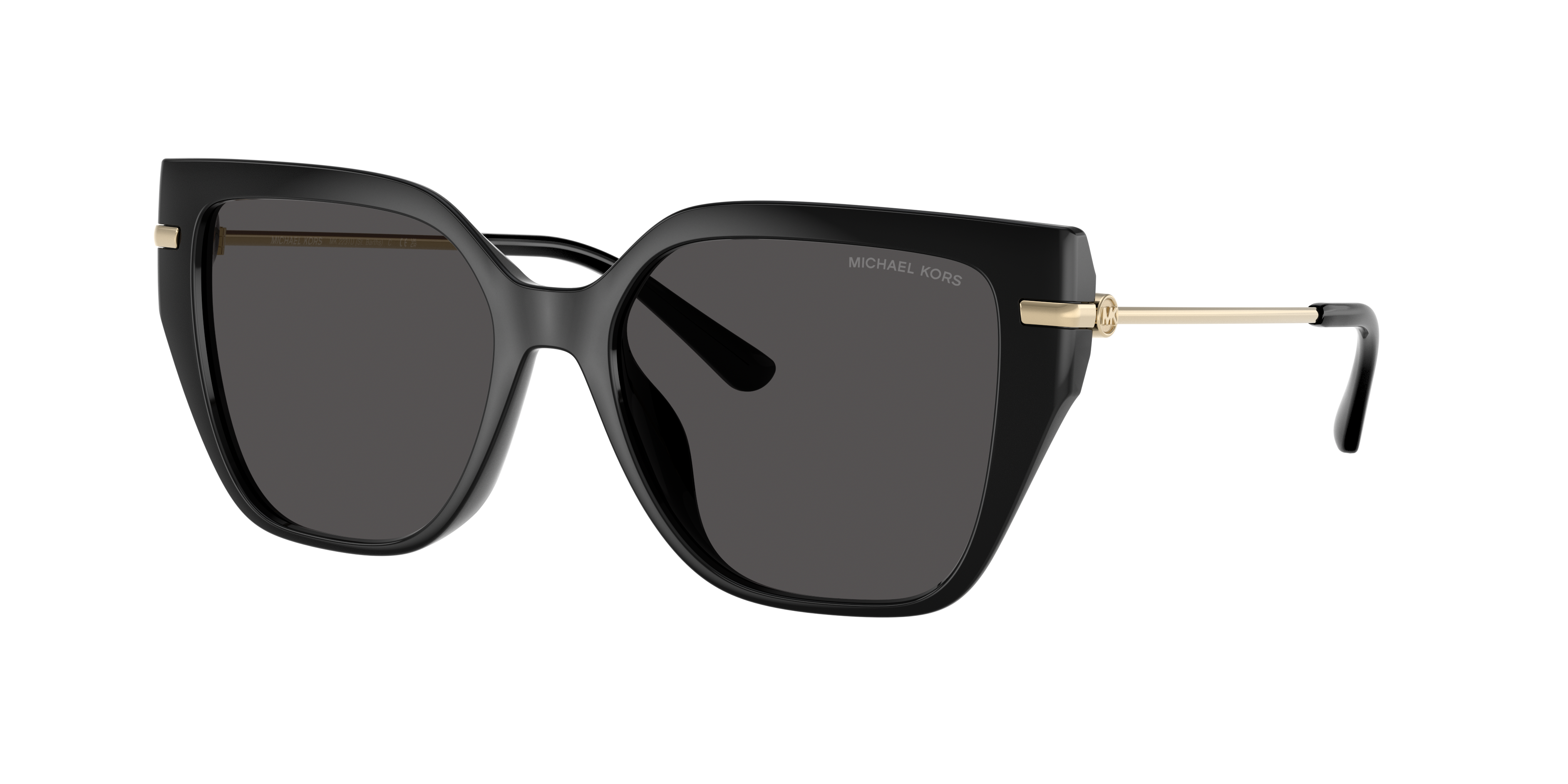 Michael Kors Woman Sunglass St. Barths -  Frame color: Black, Lens color: Dark Grey Solid