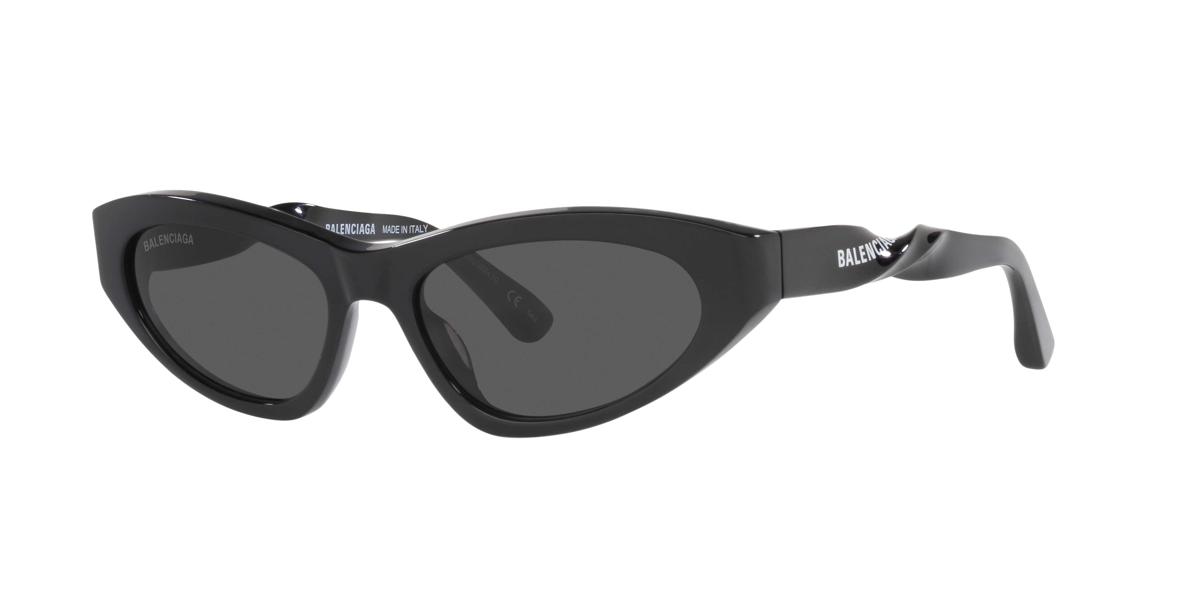 Balenciaga BB0207S XL (54 - 17) with Grey lenses and Black frame