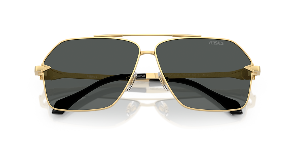 Versace VE2284 XXL (63 - 10) with Grey lenses and Gold frame