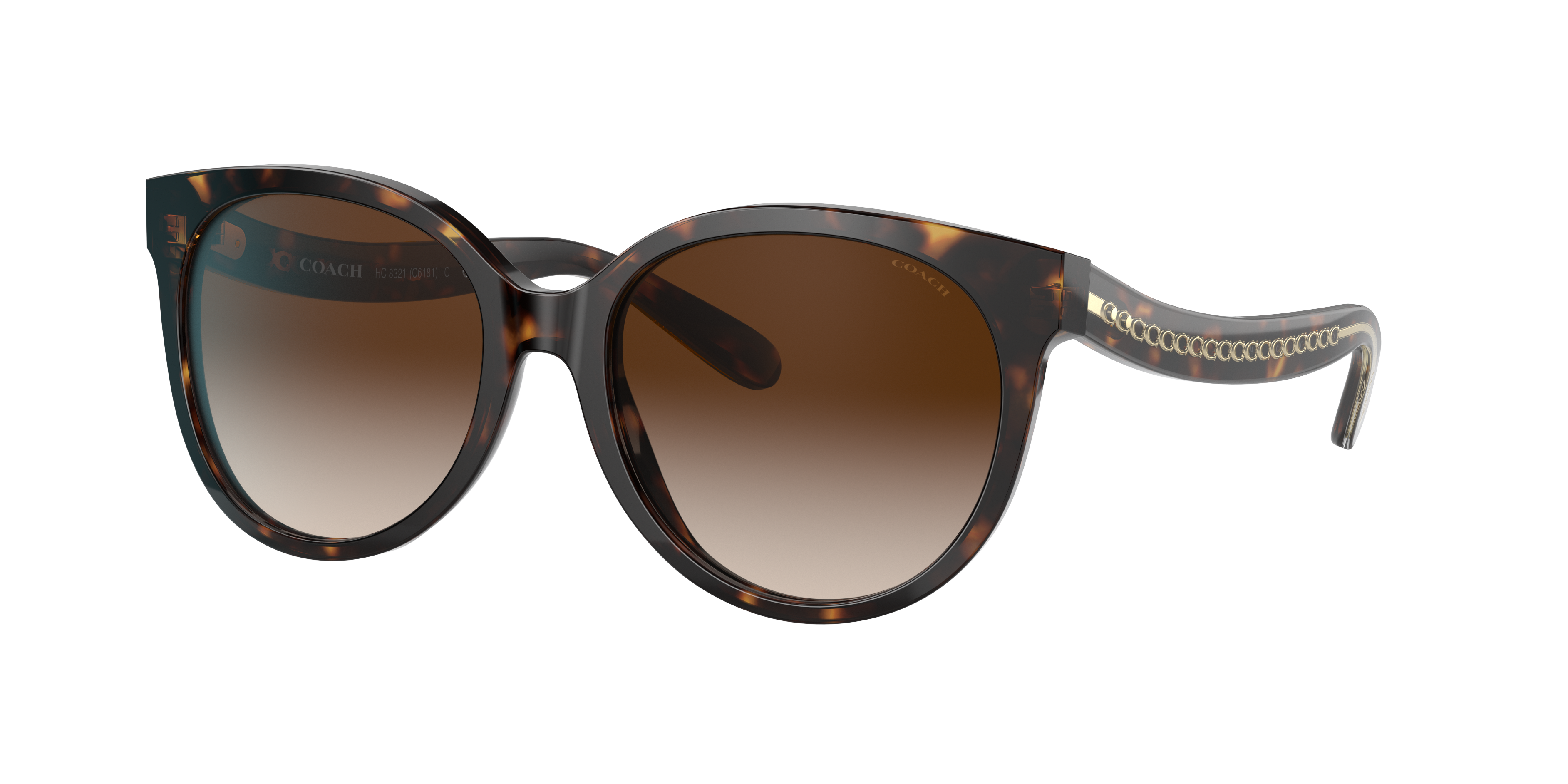 Coach Woman Sunglass C6181 -  Frame color: Dark Tortoise, Lens color: Brown Gradient