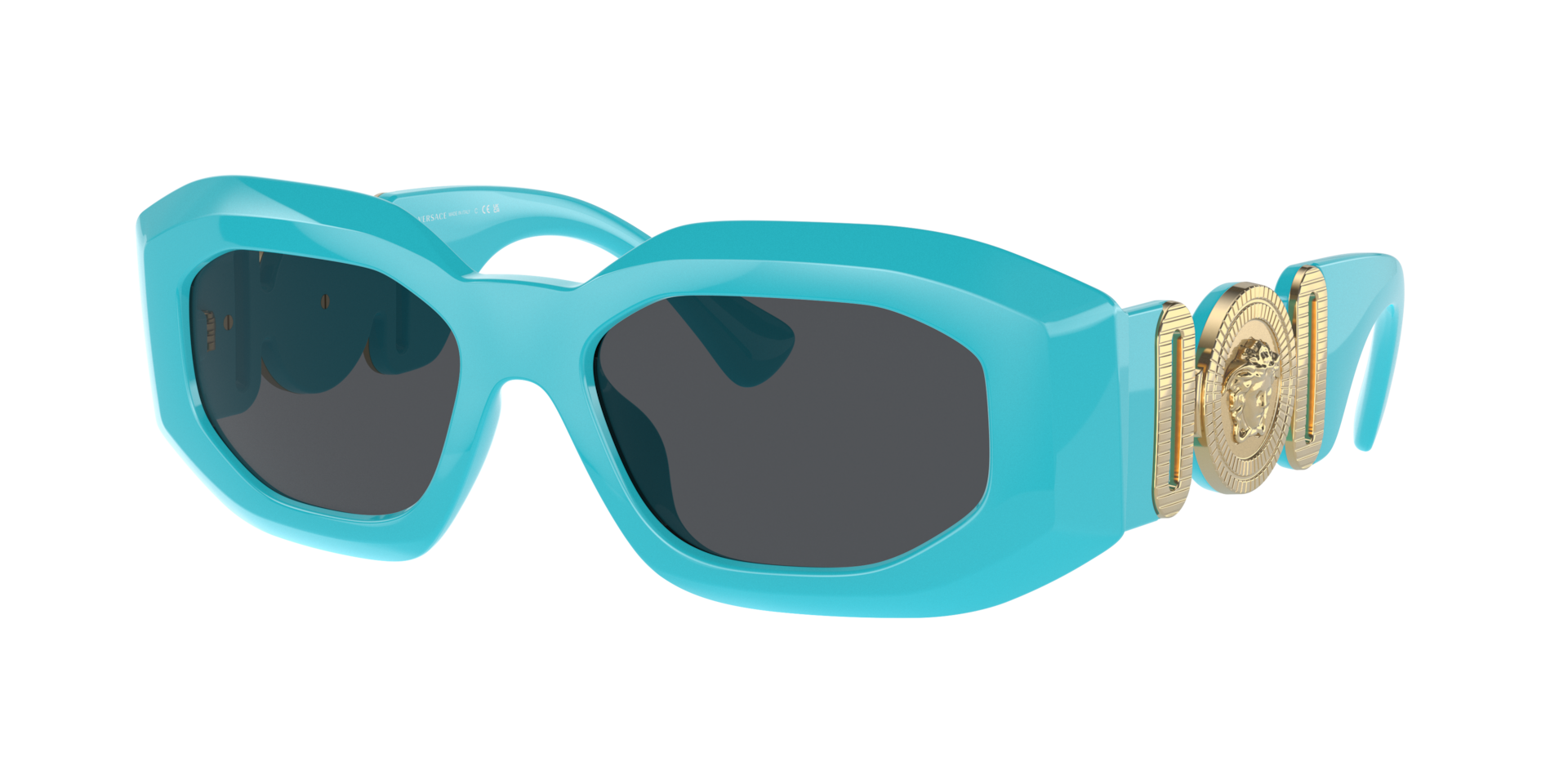 Versace Man Sunglass VE4425U -  Frame color: Azure, Lens color: Dark Grey