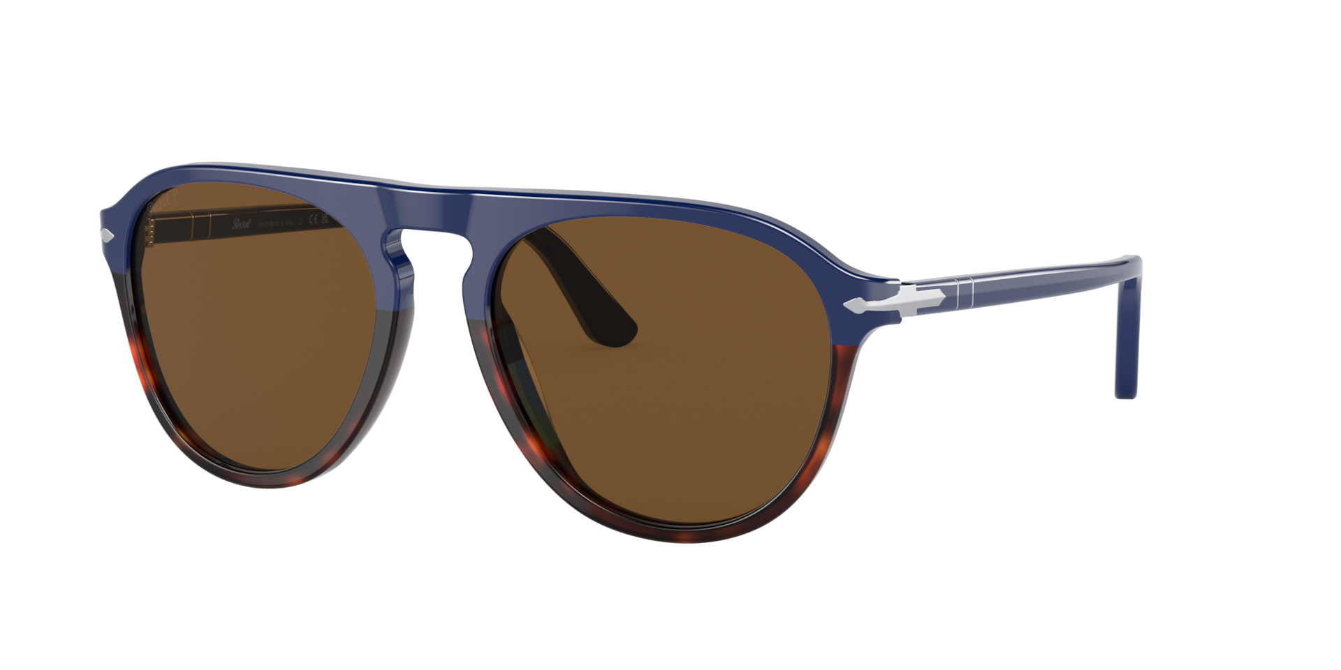 Persol Unisex Sunglass PO3302S - Couleur du Monture Bleu Couleur de Lentille Polaris Marron 158 €