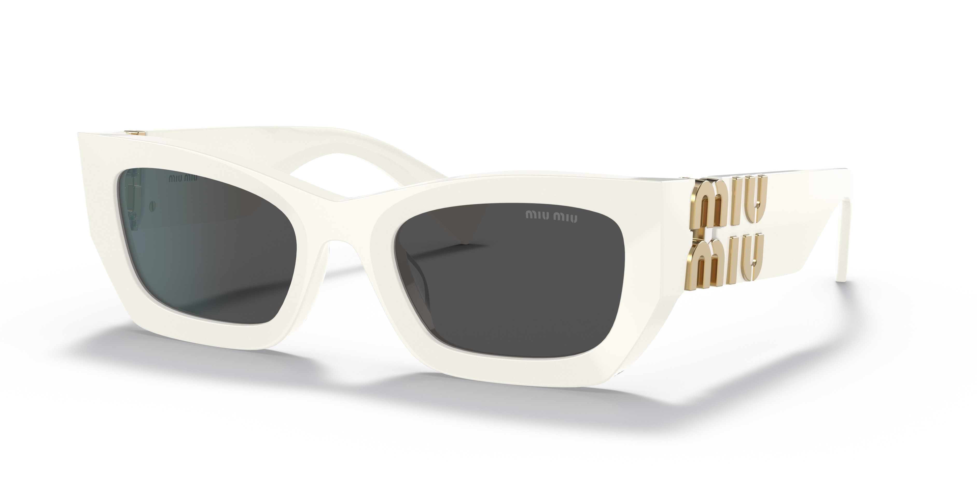Miu Miu MU 09WS Runway XL (53 - 22) with Grey lenses and White
