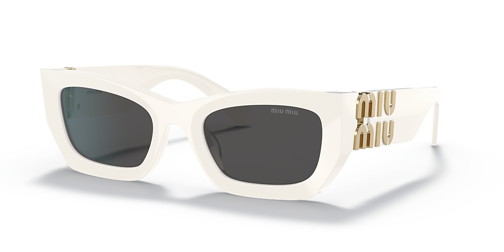 Miu Miu MU 09WS Runway XL (53 - 22) with Grey lenses and White