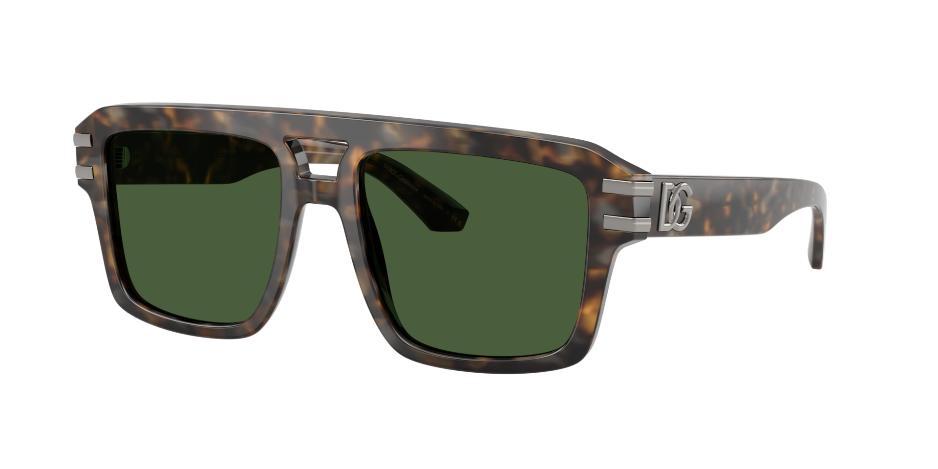 Dolce&Gabbana Mann Sunglass DG4562 - Rahmenfarbe: Dunkelbraunes Havana, Linsenfarbe: Dunkelgrün