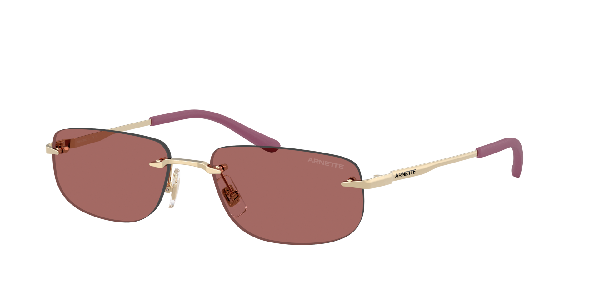 Arnette Mann Sunglass AN3096 - Rahmenfarbe: Hellgold, Linsenfarbe: Dunkelviolett