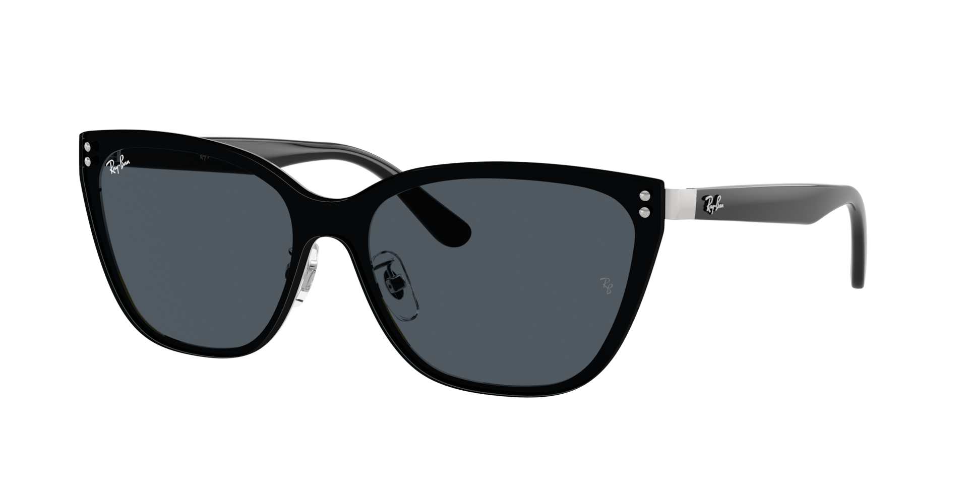 Ray-Ban Unisex Sunglass RB3798D -  Frame color: Silver, Lens color: Dark Grey