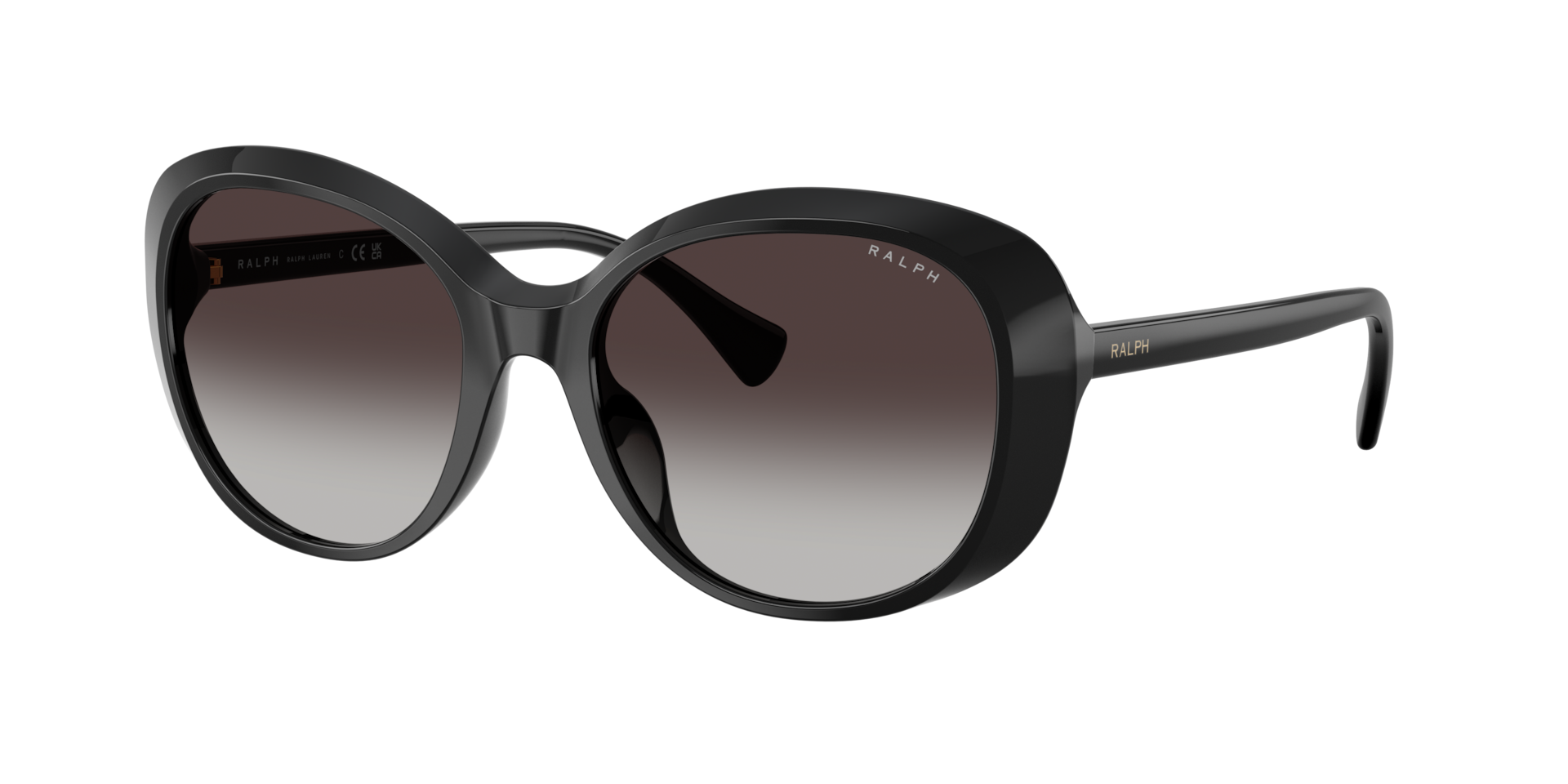 Ralph Femme Sunglass RA5335U - Couleur du Monture Noir brillant Couleur de Lentille Dgrad Gris 98 €