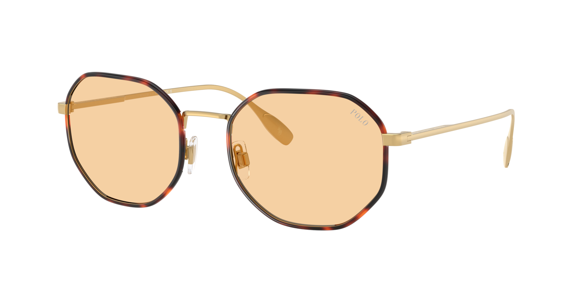Polo Ralph Lauren Homme Sunglass PH3157 - Couleur du Monture: Doré semi-brillant, Couleur de Lentille: Orange clair