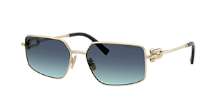 Tiffany & Co. TF3114 L (59 - 15) with Blue lenses and Gold frame