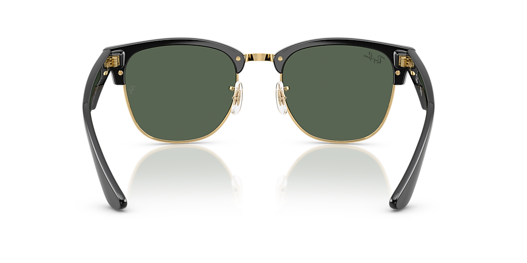 Ray-Ban Clubmaster Reverse L (54 - 21) with Green lenses and Black