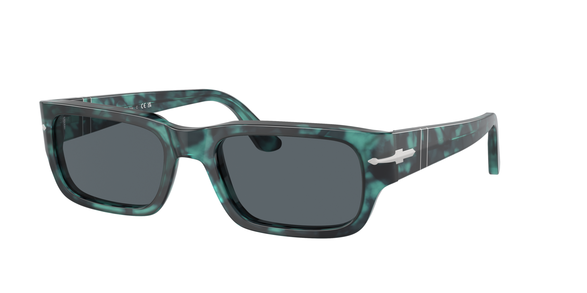 Persol Unisex Sunglass Adrien -  Frame color: Blue Havana, Lens color: Blue