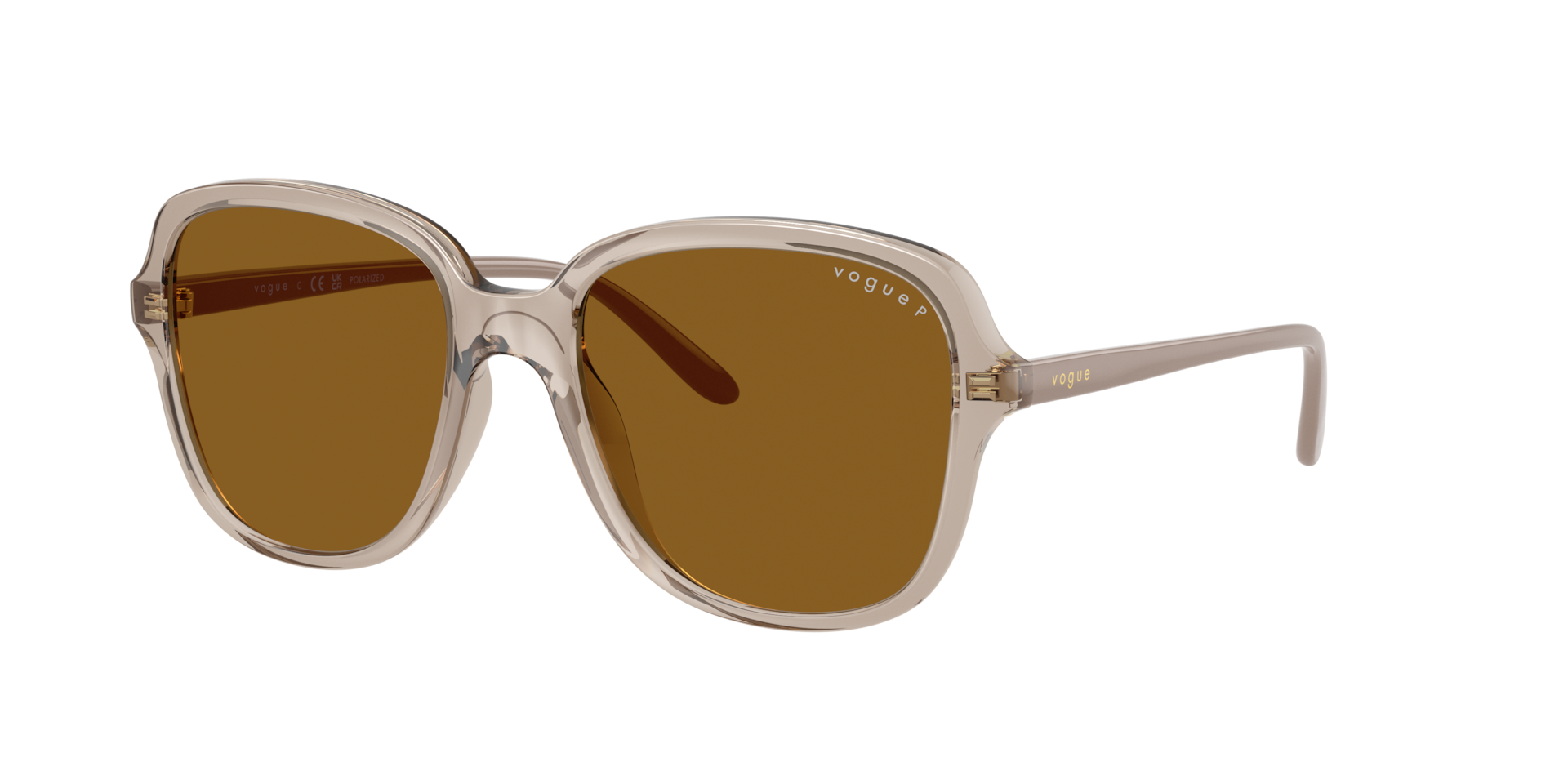 Vogue Eyewear Woman Sunglass VO5601S -  Frame color: Transparent Caramel, Lens color: Dark Brown Polarized