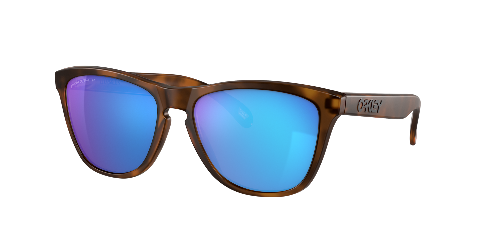Oakley Mann Sunglass OO9013 Frogskins™ - Rahmenfarbe: Braun Tortoise, Linsenfarbe: Prizm Sapphire Polarized