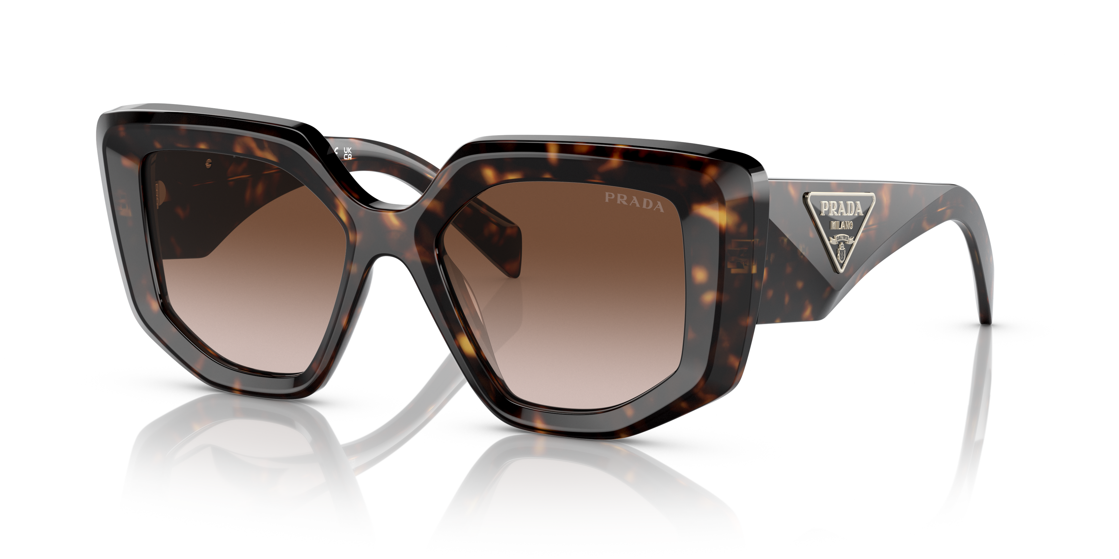 Prada PR 14ZS M (50 - 18) with Brown lenses and Tortoise frame