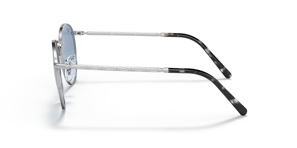 Ray-Ban New Round XS (50 - 21) with Blue lenses and Silver frame