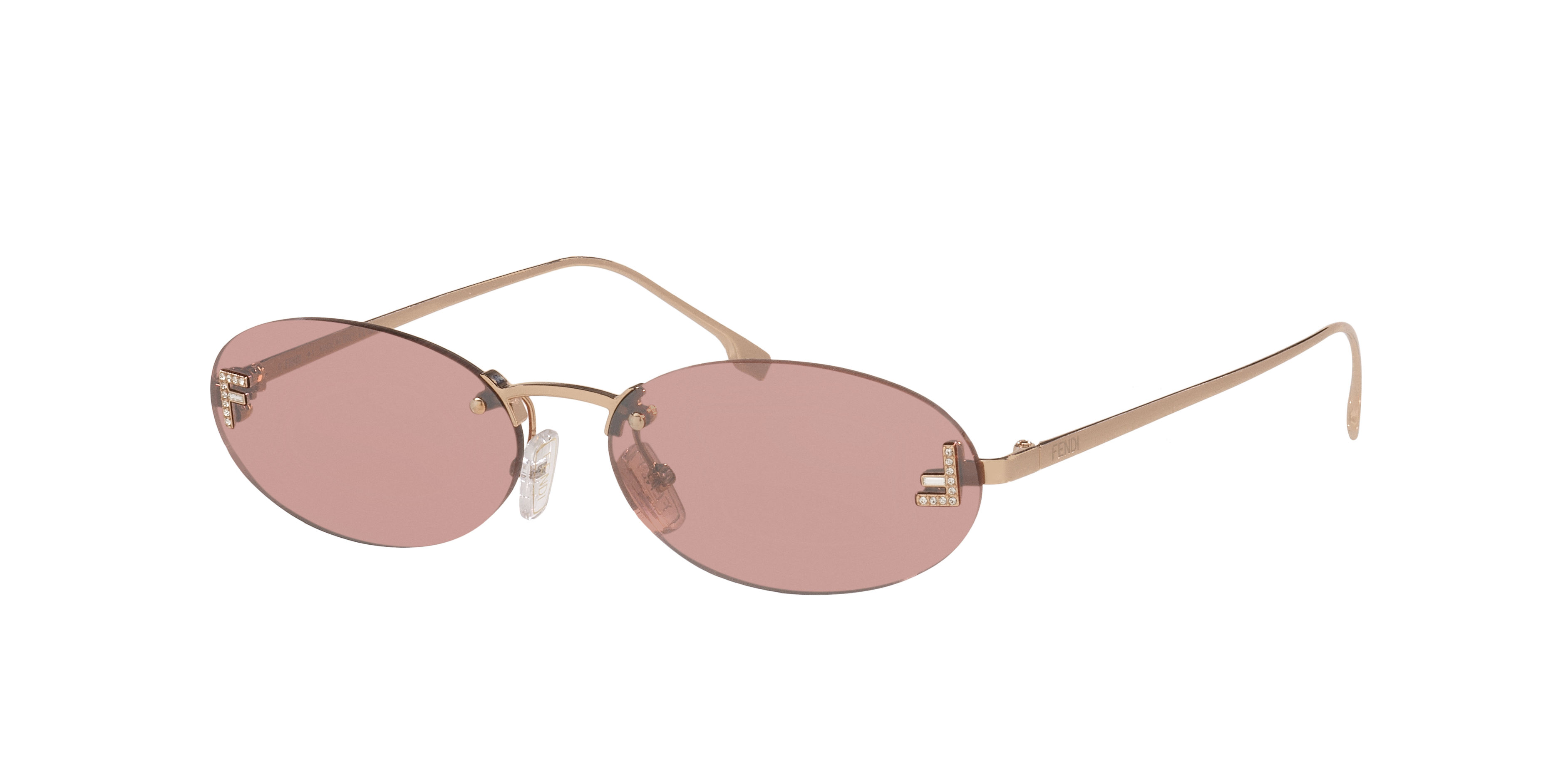 Fendi Woman Sunglass Fendi First Crystal FE4075US -  Frame color: Pink, Lens color: Silver Mirror