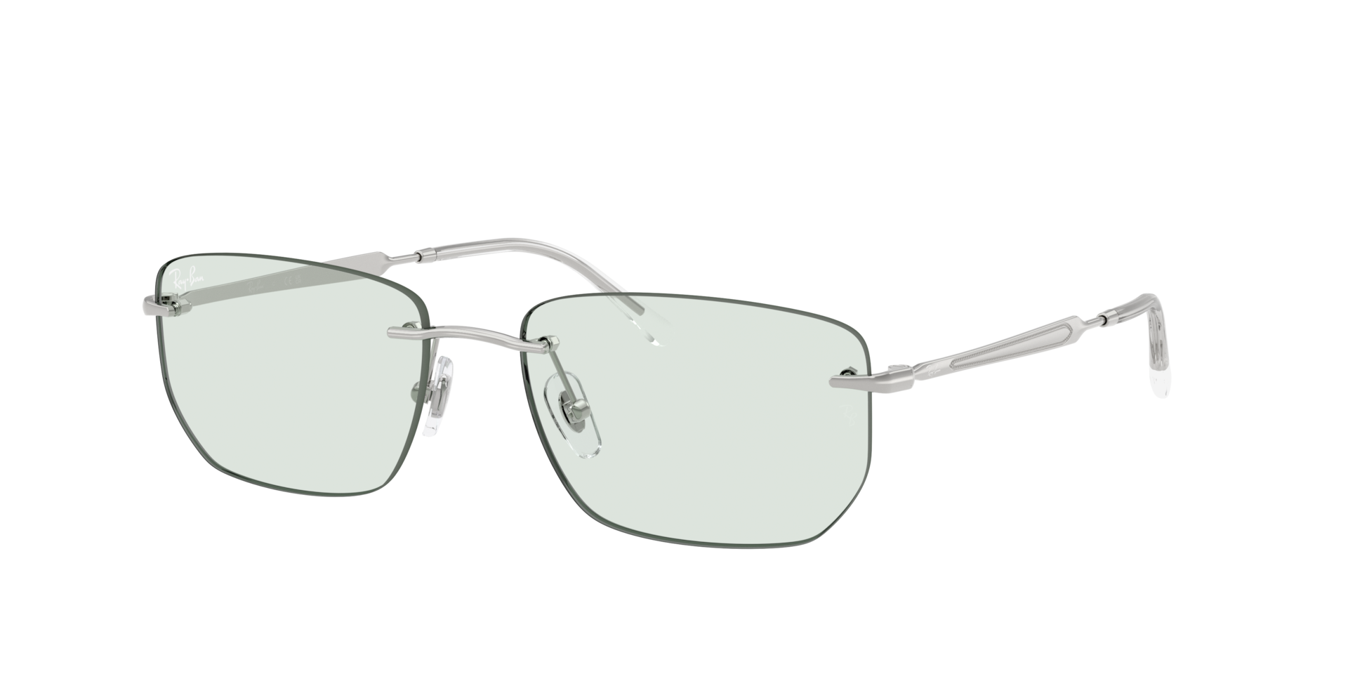 Ray-Ban Unisex Sunglass RB3768 Transitions ® Color Touch ™ Lenses -  Frame color: Silver, Lens color: Emerald