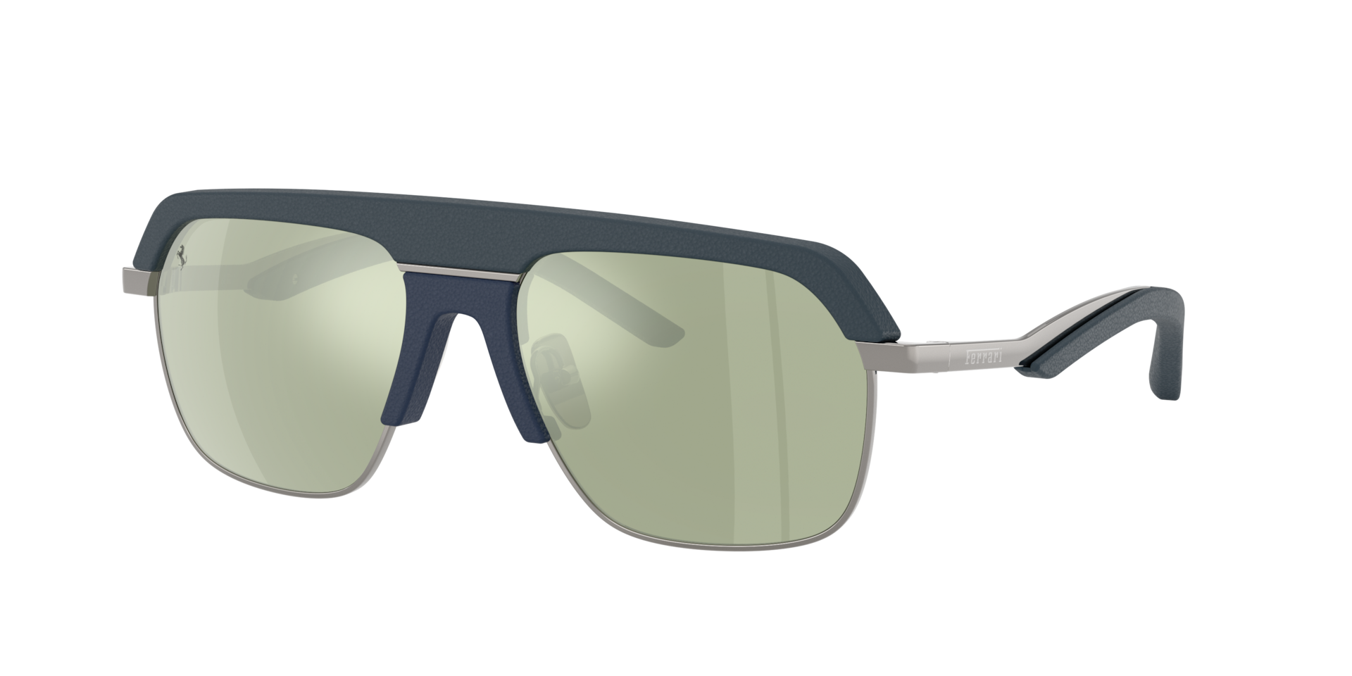 Ferrari Unisex Sunglass FH1026Q -  Frame color: Blue, Lens color: Grey Mirror