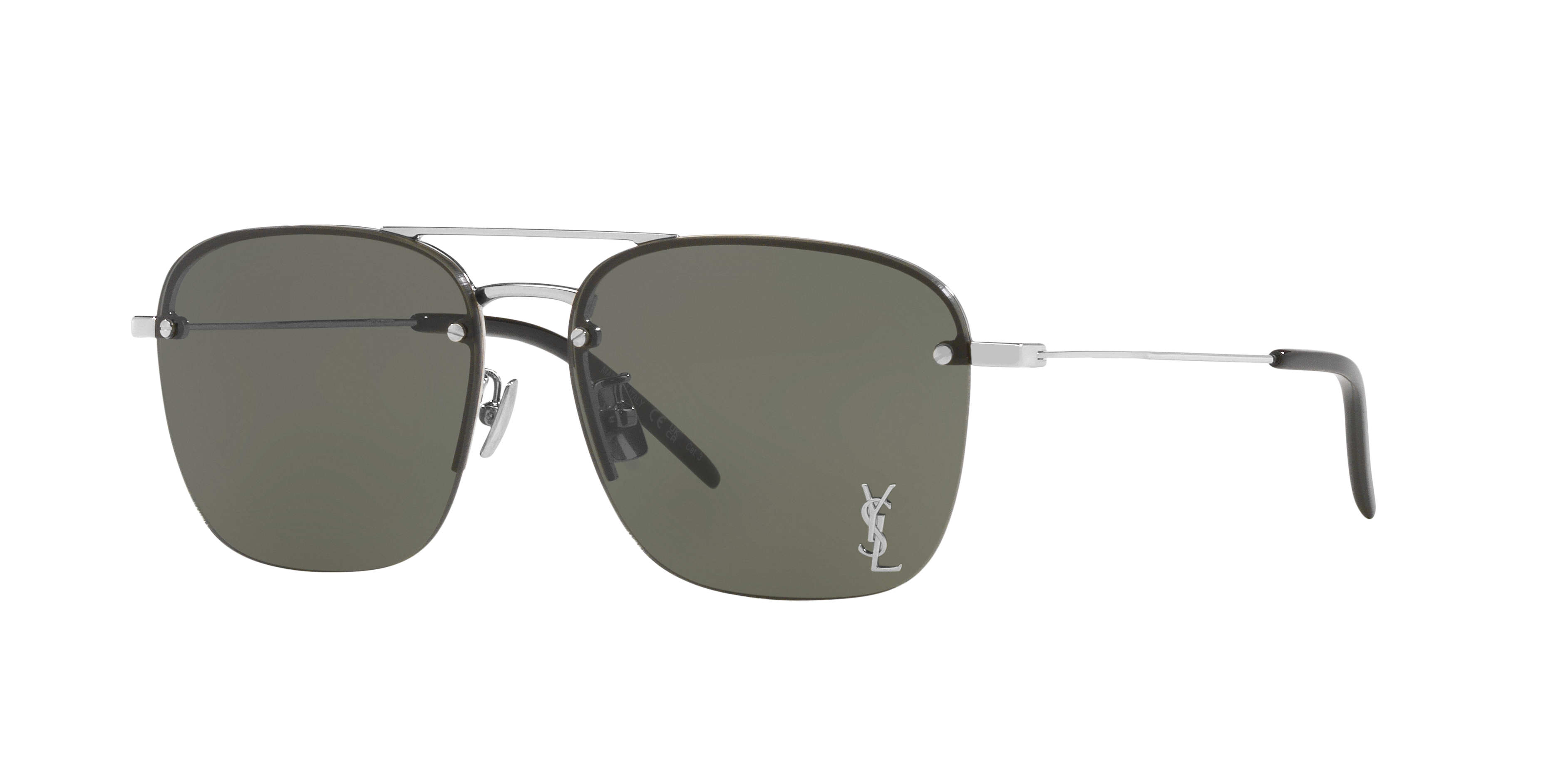 Saint Laurent Woman Sunglass SL 309 M -  Frame color: Silver Shiny, Lens color: Grey