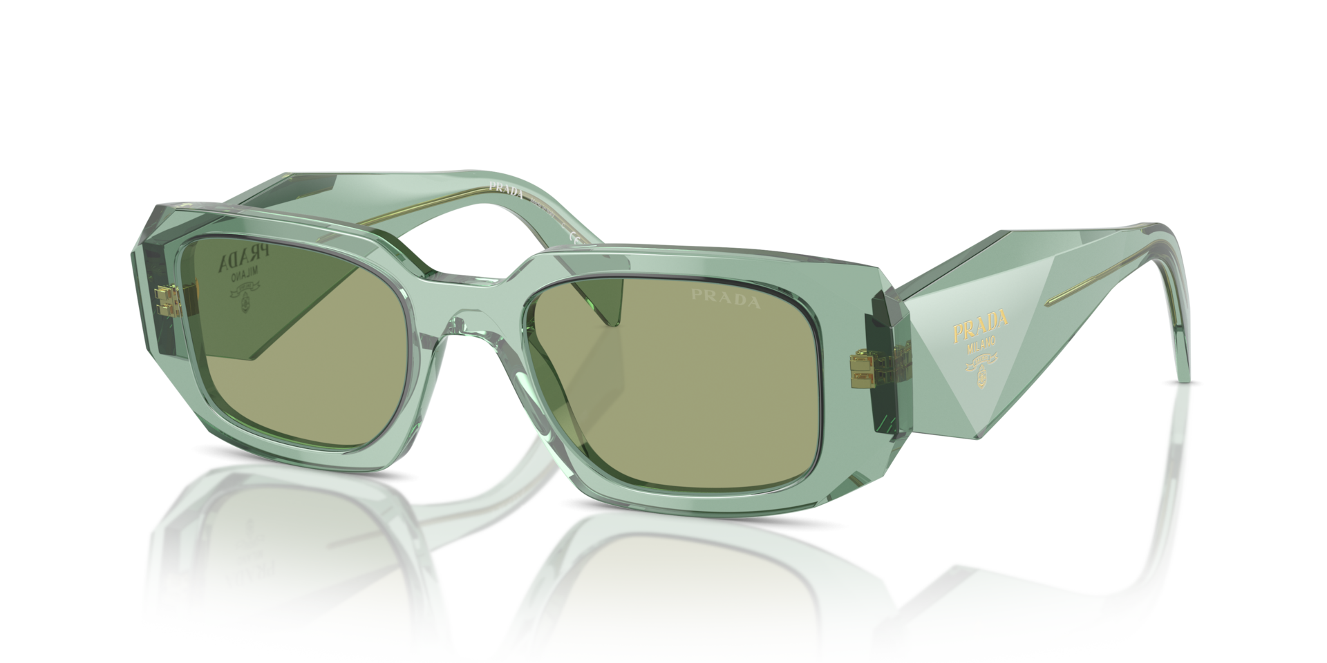Prada PR 17WS S (49 - 20) with Green lenses and Green frame