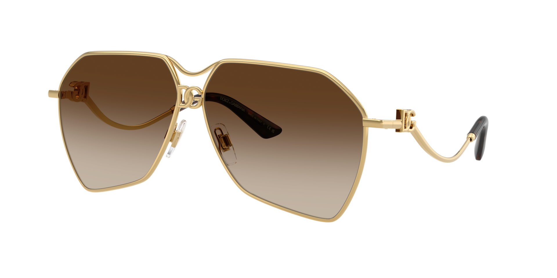 Dolce&Gabbana DG2326 XXL (62 - 10) with Brown lenses and Gold