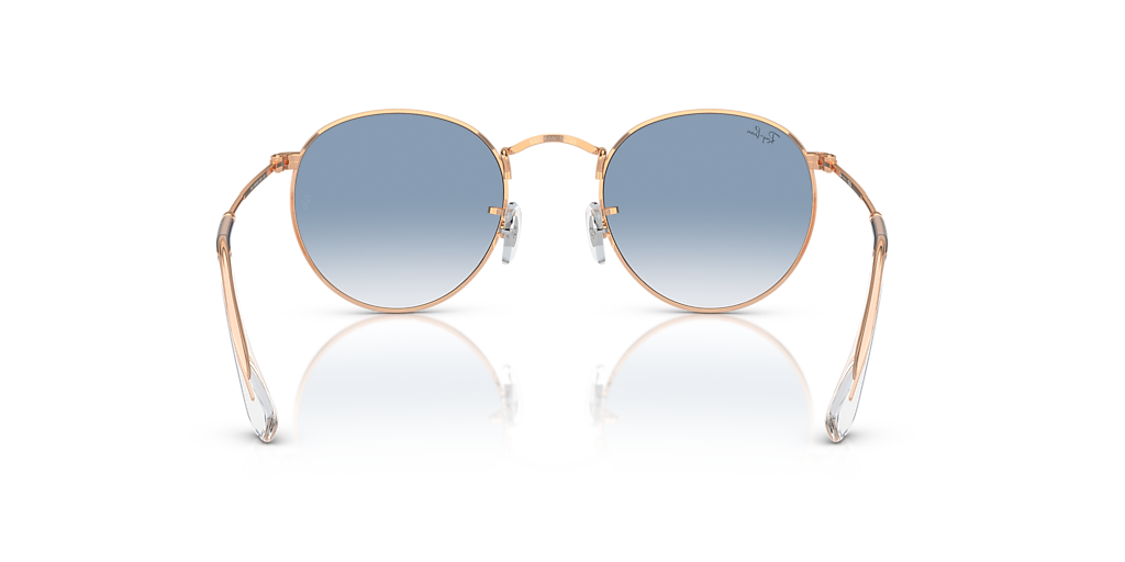 Ray-Ban Round Metal L (53 - 21) with Blue lenses and Pink frame