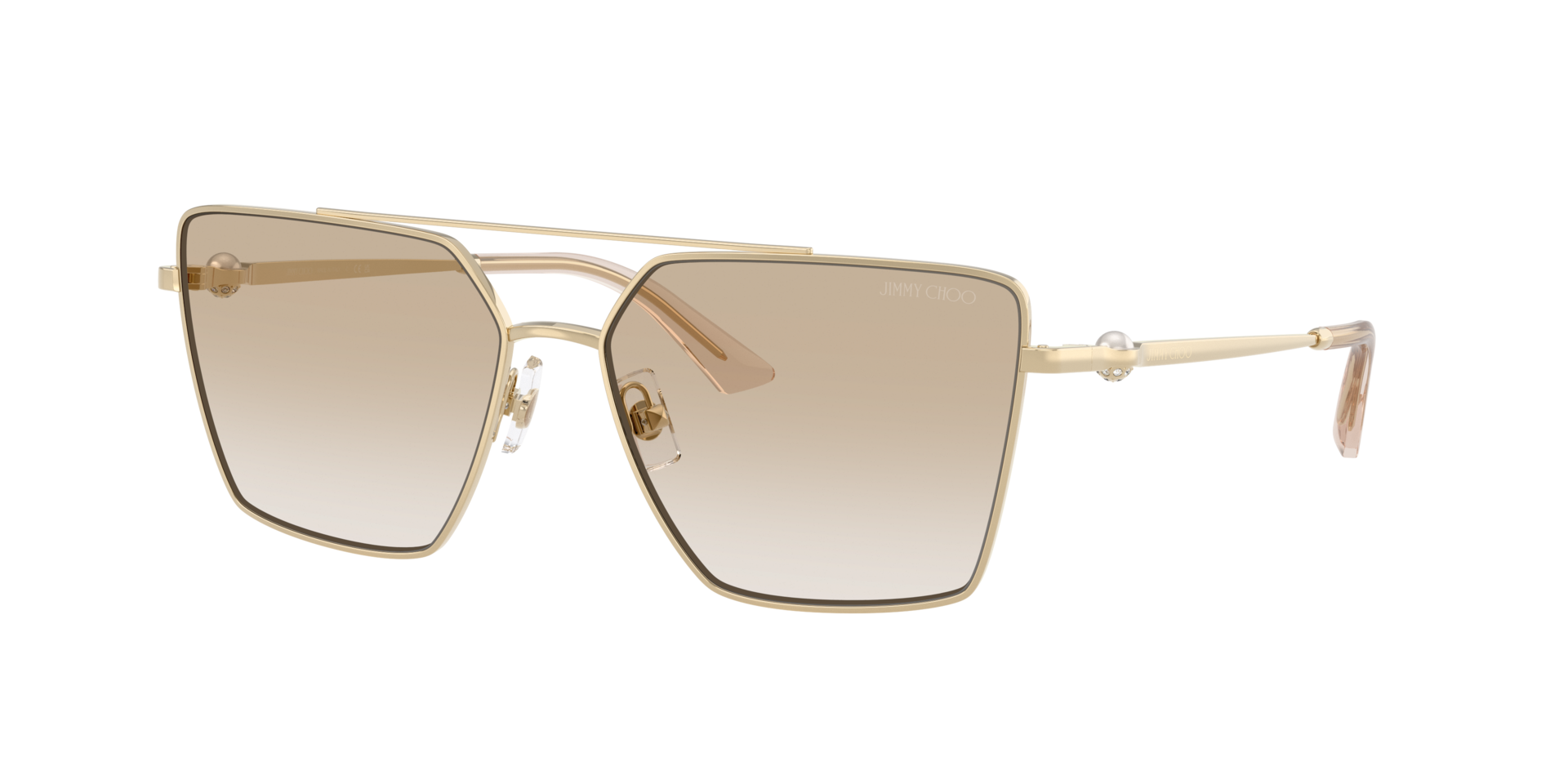 Jimmy Choo Woman Sunglass JC4016HB -  Frame color: Pale Gold, Lens color: Neutral Gradient Light Grey