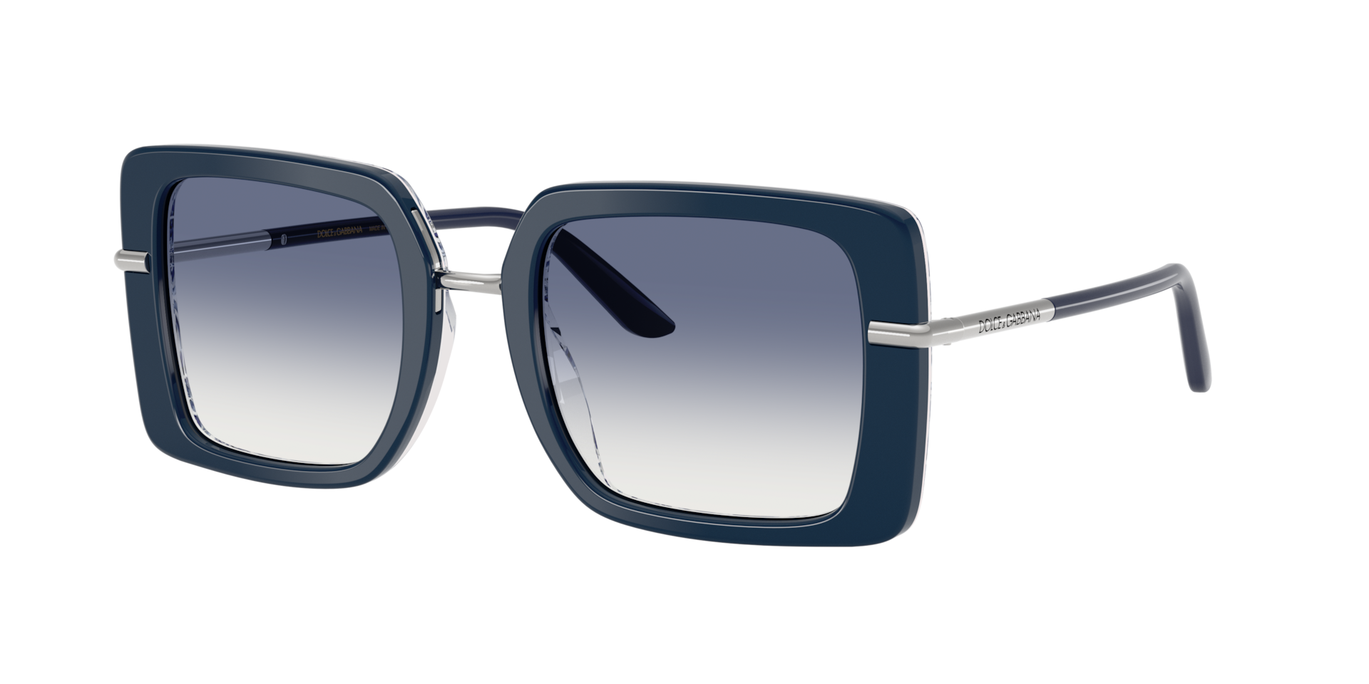 Dolce&Gabbana Woman Sunglass DG4491 - Frame color: Blue On Blue Maiolica, Lens color: Clear Gradient Light Blue