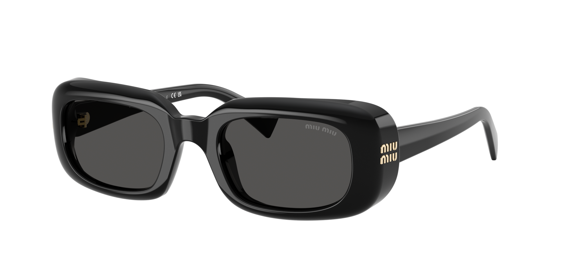 Miu Miu Woman Sunglass MU B13SF - Frame color: Black, Lens color: Dark Grey