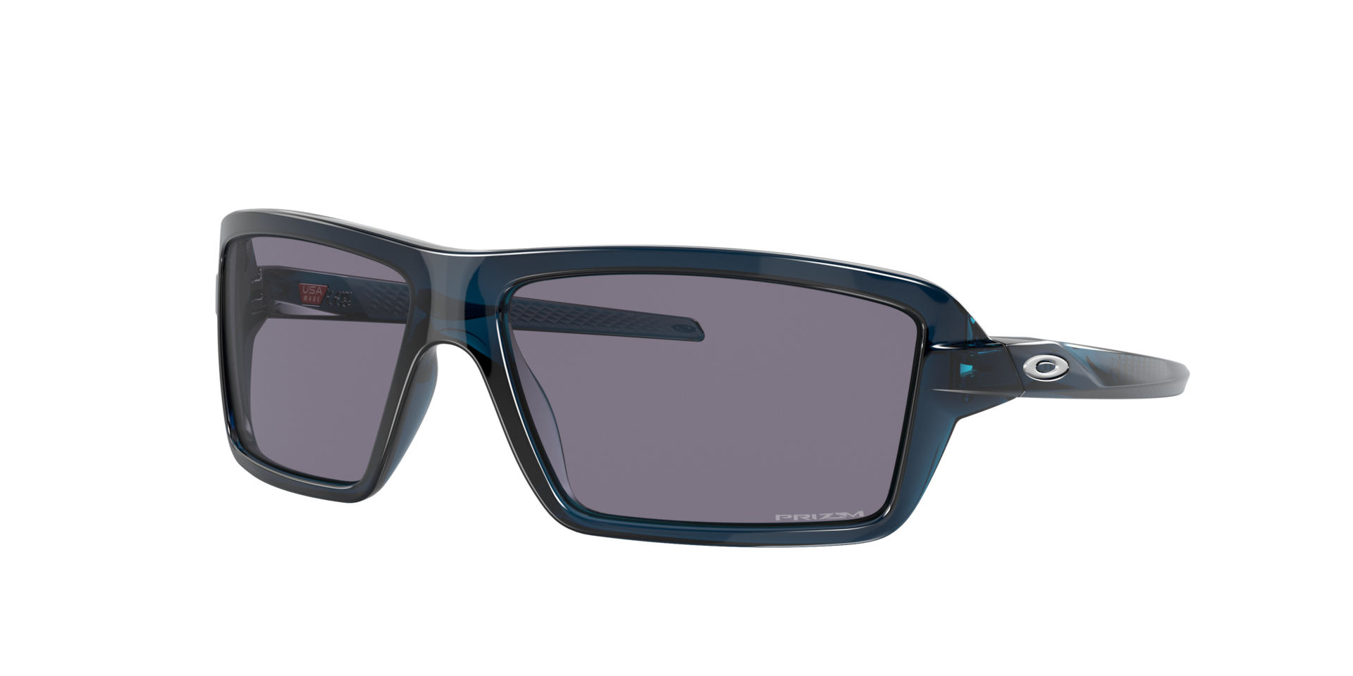 Oakley Cables OO9129 Prizm Grey Mirror Sunglasses - Transparent Poseidon/Prizm Gray Mirror
