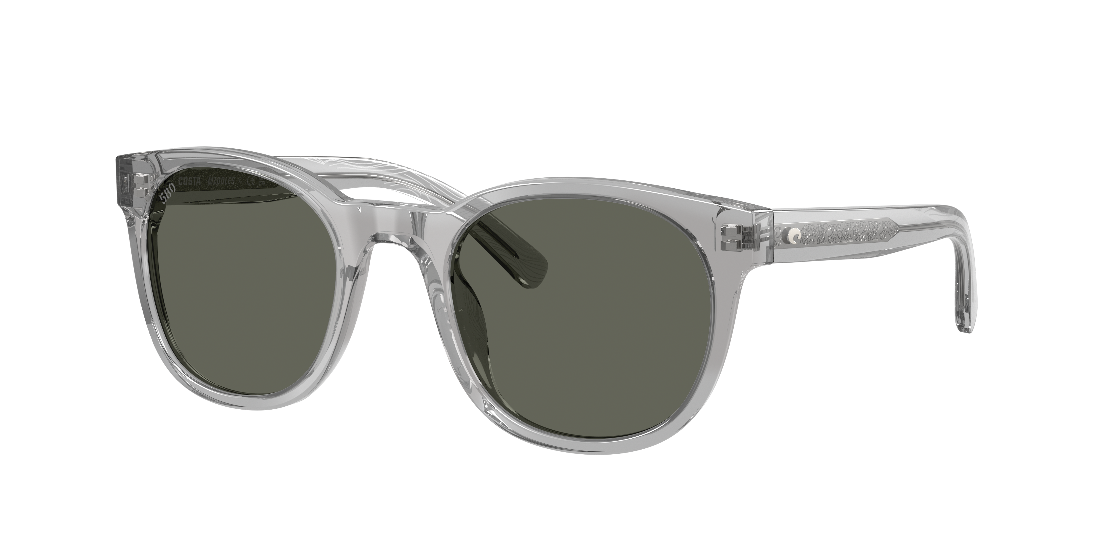 Costa Unisex Sunglass Middles -  Frame color: Gray Crystal, Lens color: Gray