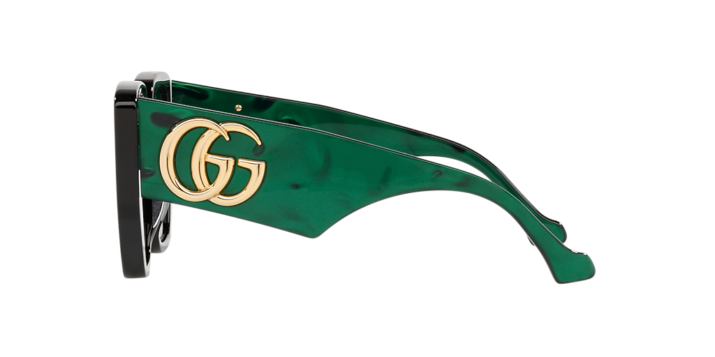 Gucci GG0956S M (54 - 19) with Green lenses and Black frame