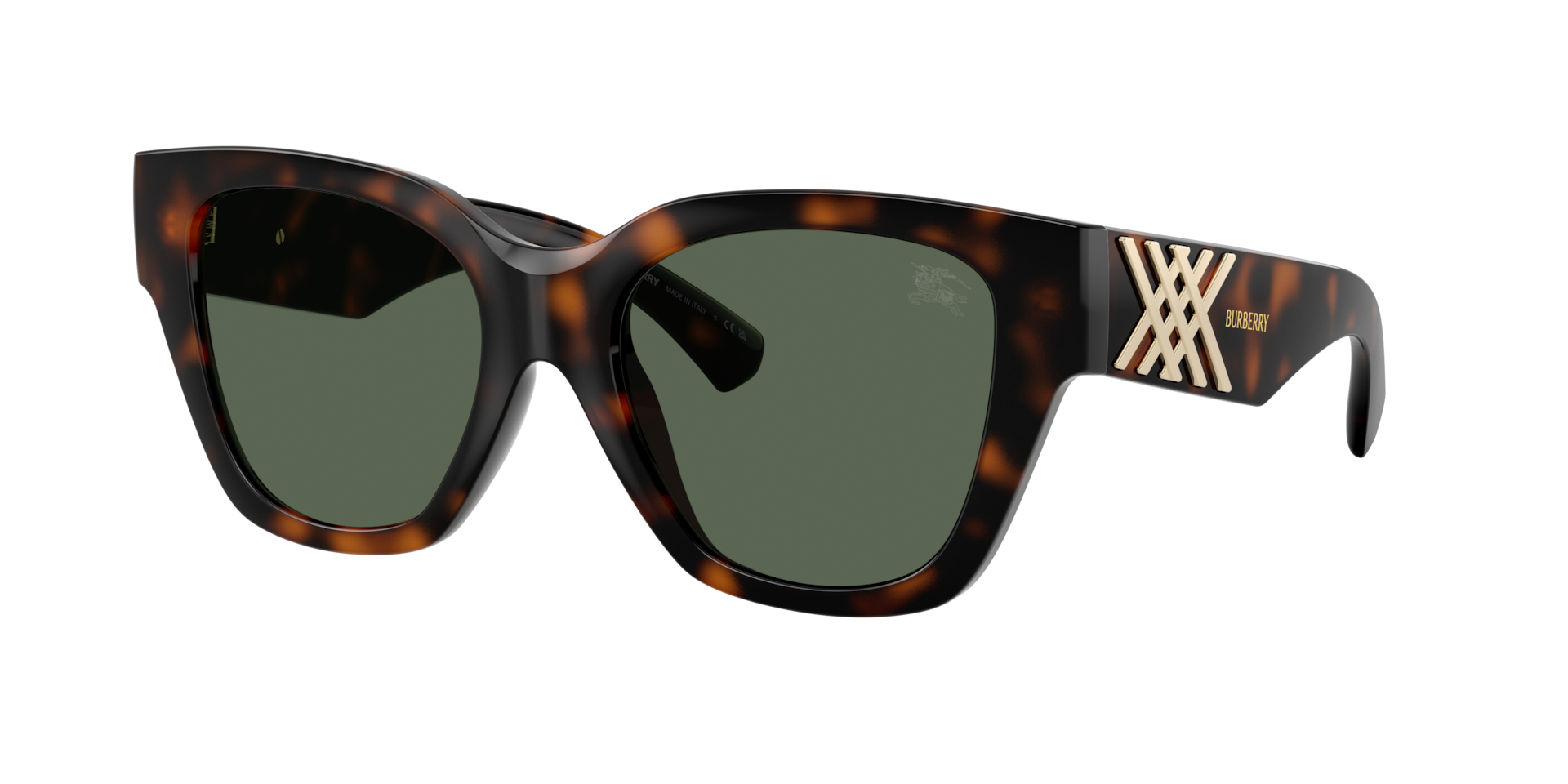 Burberry BE4489U L (53 - 19) with Green lenses and Brown frame