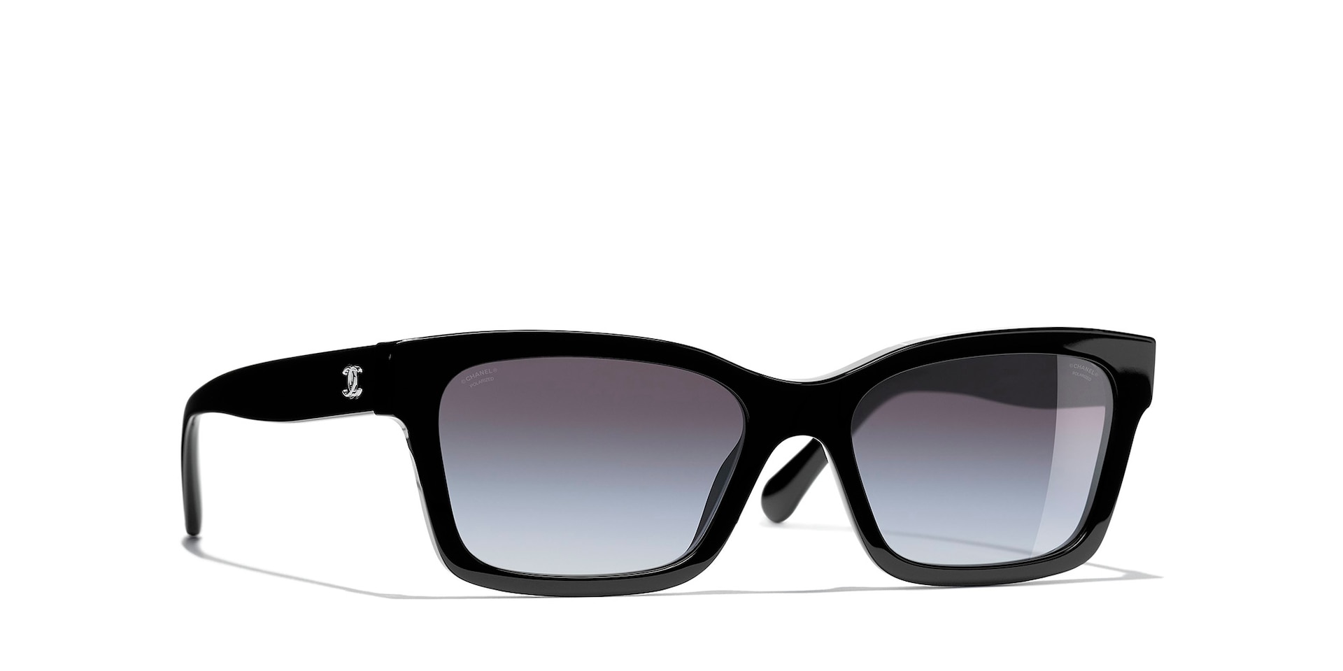 Chanel Woman Sunglass Square Sunglasses CH5417 -  Frame color: Black, Lens color: Grey