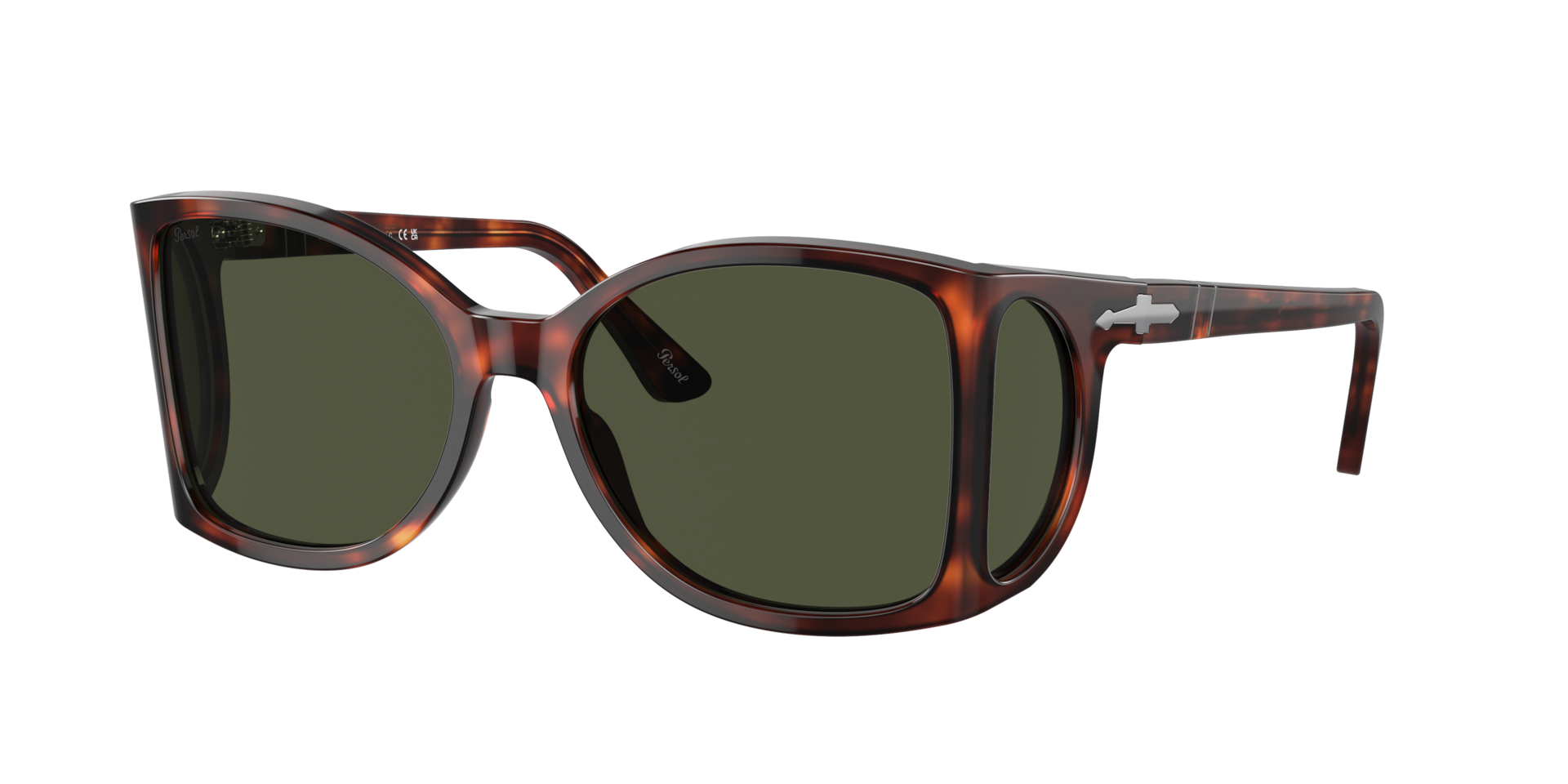 Persol Homme Sunglass PO0005 - Couleur du Monture Havana Couleur de Lentille Vert 244 €