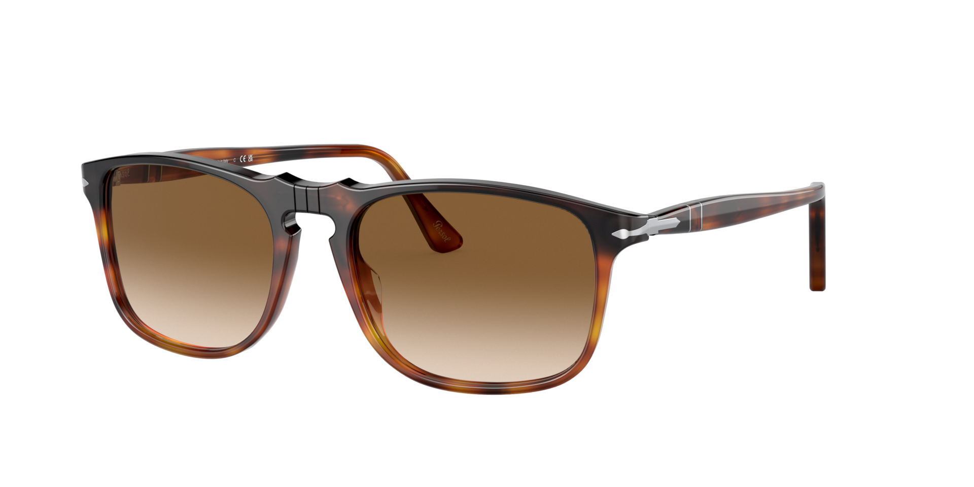 Persol Homme Sunglass PO3059S - Couleur du Monture caille de tortue Marron foncclair Couleur de Lentille Marron dgrad incolore 105 €