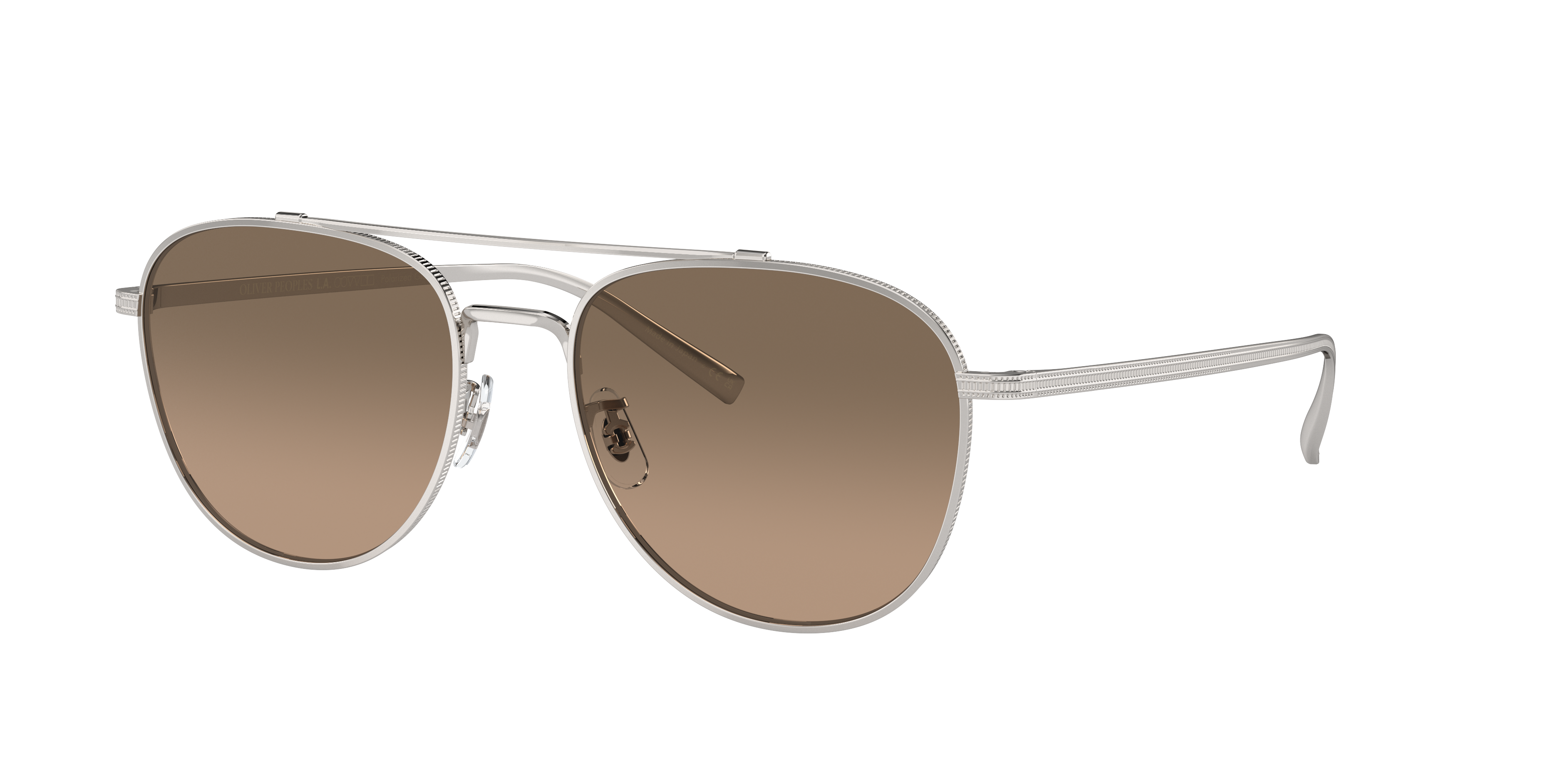 Oliver Peoples Unisex Sunglass Rivetti -  Frame color: Silver, Lens color: Sandstone Gradient Polarised