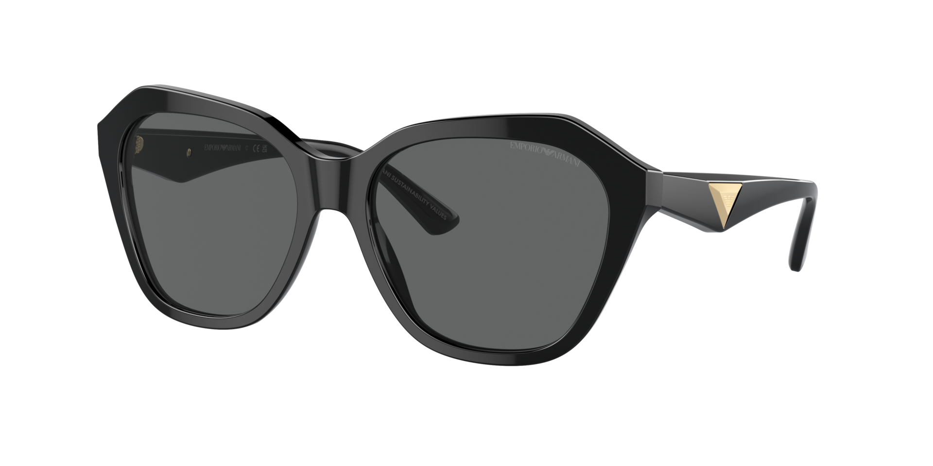 Emporio Armani Damen Dunkelgrau Frau Sunglass Ea4221 - Rahmenfarbe: Schwarz Glänzend, Linsenfarbe: