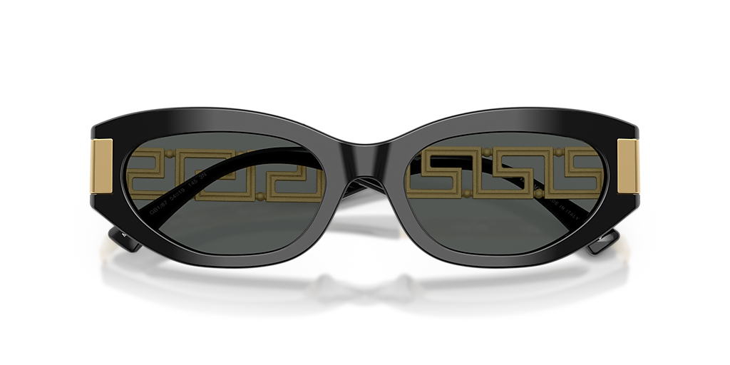 Versace VE4501 XL (54 - 19) com Lentes Cinza e Armação Preto