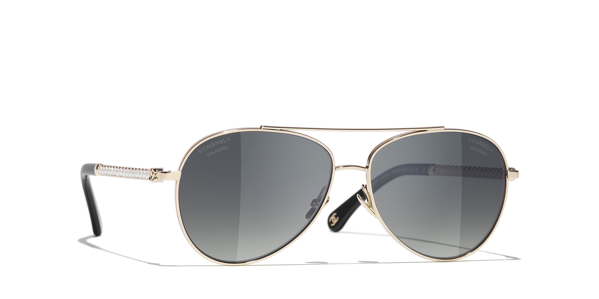 Chanel Woman Sunglass Pilot Sunglasses CH4298H CH4298H -  Frame color: Black, Lens color: Grey