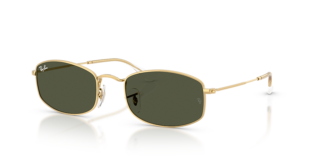 Ray-Ban サングラス ROUNDISH Ray-Ban RB3832 M (52 - 21) with Green lenses and Gold frame
