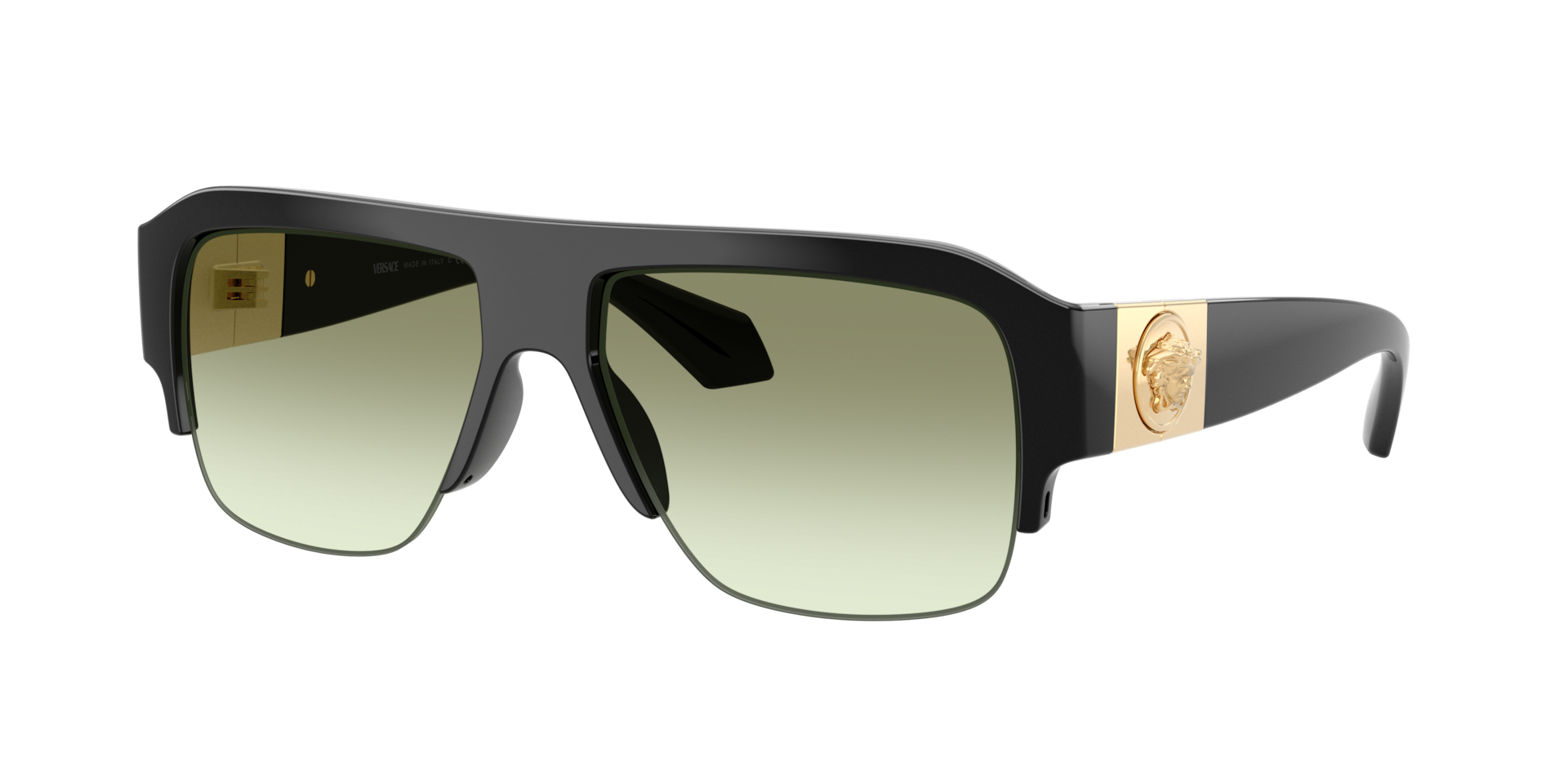 Versace Man Sunglass VE4525U -  Frame color: Black, Lens color: Green Gradient