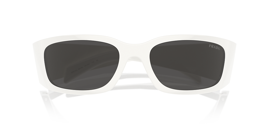 PRADA ホワイト パフスリーブ ブラウス Prada PR A14S L (60 - 18) with Grey lenses and White frame